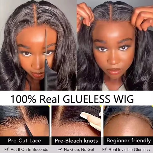 High Quality Long Body Wave Human Front Lace Black Women Curly Synthetic Hair Wig