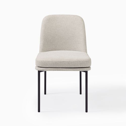 Modern Iron Frame Linen Dining Chair