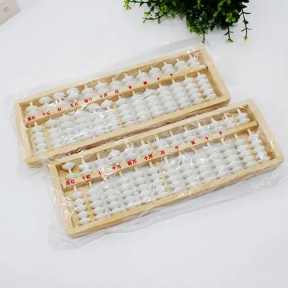 OOTDTY New Solid Wood Structure Office Abacus Mathematics Teaching Early Education Tool