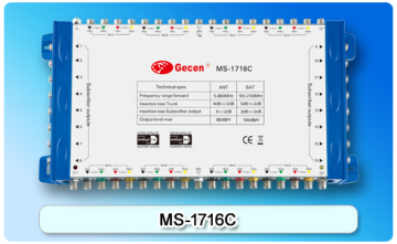 Cascade Satellite Multiswitch 17x16 17 inputs 16 outputs Model MS-1716C