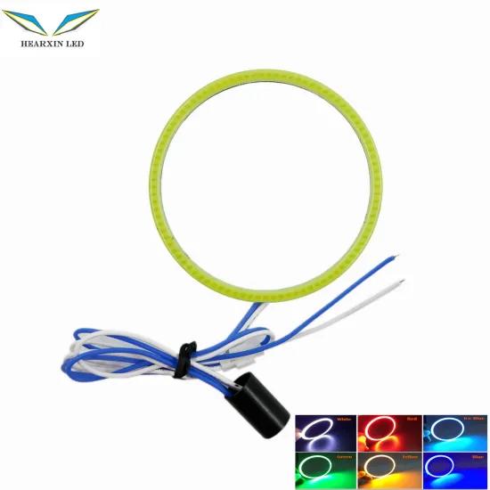 LED Ring Light with Ballast - COB Angel Eye Aperture Daytime Running Light (40mm-90mm, 12V)