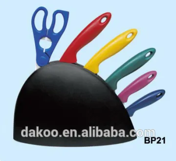PP Handle Kitchen Knife Set in Block