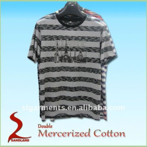 mens 100% double mercerized cotton tshirts