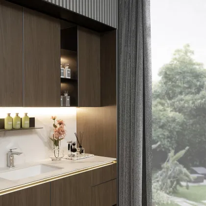 BAINENG Balcony Storage: Waterproof Cabinets for Laundry