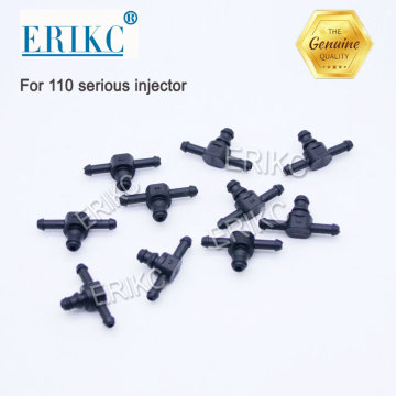 Erikc Common Rail Injector Return Oil Backflow Pipe Connector T Type Plastic Tee Joint Fitting for Bosch 110 Series Injector 10PCS/Bag