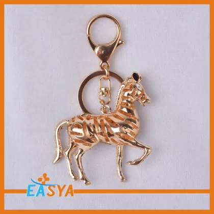 2014jewelry Fashion house crystal Horse rhinestone keychain