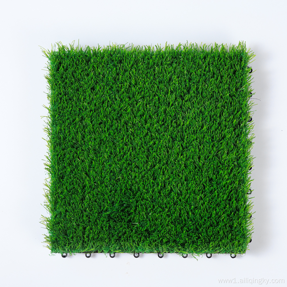 Grass interlocking tiles outdoor