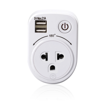 Профессиональный поставка OEM: многопортарный адаптер на стену USB с помощью Power Power с розеткой