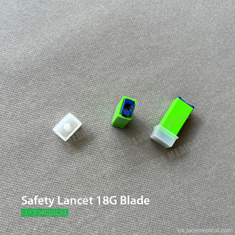 Safety Blood Lancet Blade Aguja 18G Diabetes