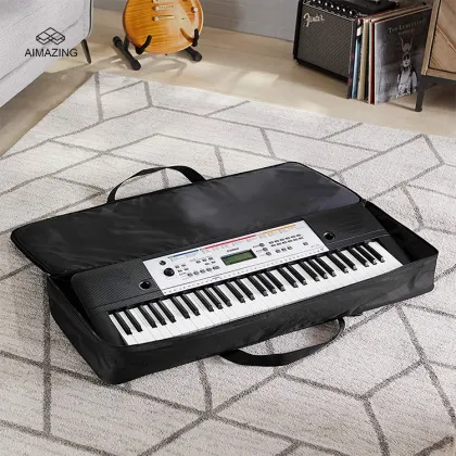 Waterproof Digital Piano Keyboard Cover - 61-Key Padded Bag