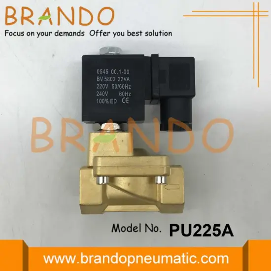 Shako Type PU225A-04 Brass Solenoid Valve 1/2'' 220VAC