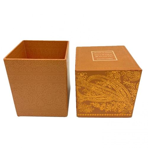 Custom Elegant Gift Paper Insert Gold Candle Box