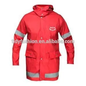 Adult Reflective PU Raincoat