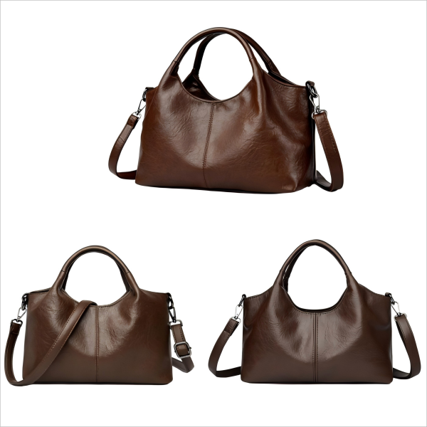 Lady's simple and versatile handbag