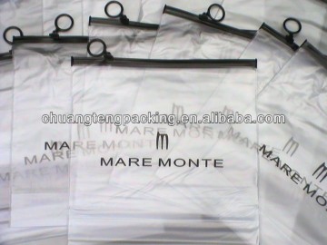 Custom transparent pvc zipper packaging bag pvc hook bag