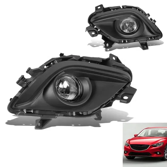High-Quality Customizable Black Border Fog Lights for Mazda 6 (2014-2016)