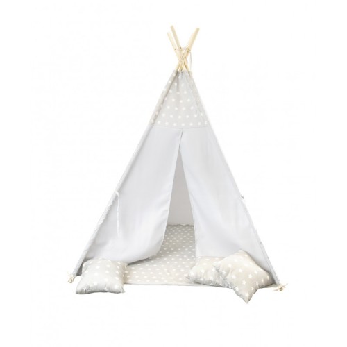 Teepee Tent For Kids Gray Teepee For Kids Stars With Pillows Supplier