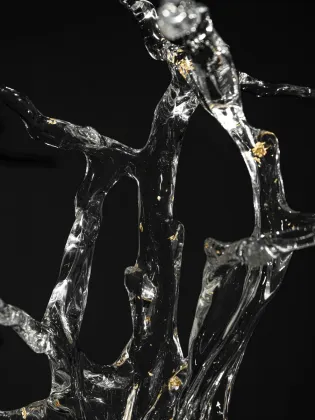 Gold Leaf Wave Crest Crystal Coat Rack