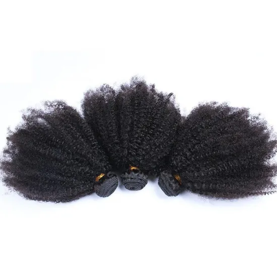 Hot Selling Unprocessed Human Hair Extension Afro Kinky Curl Brazilian Hair Bundles