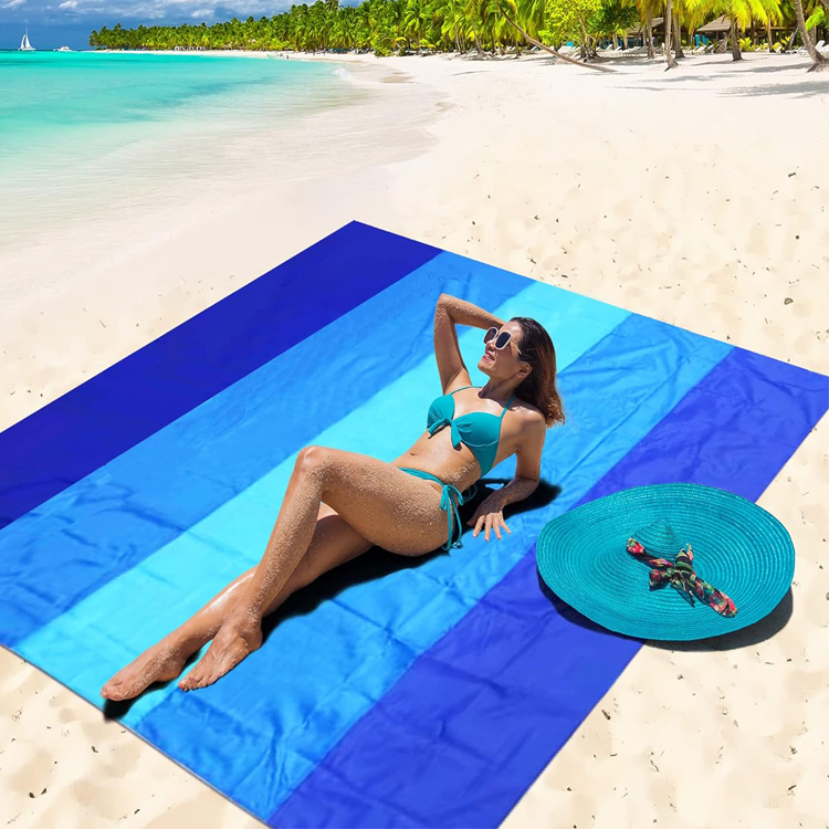 large sand free beach blanket portable beach mat