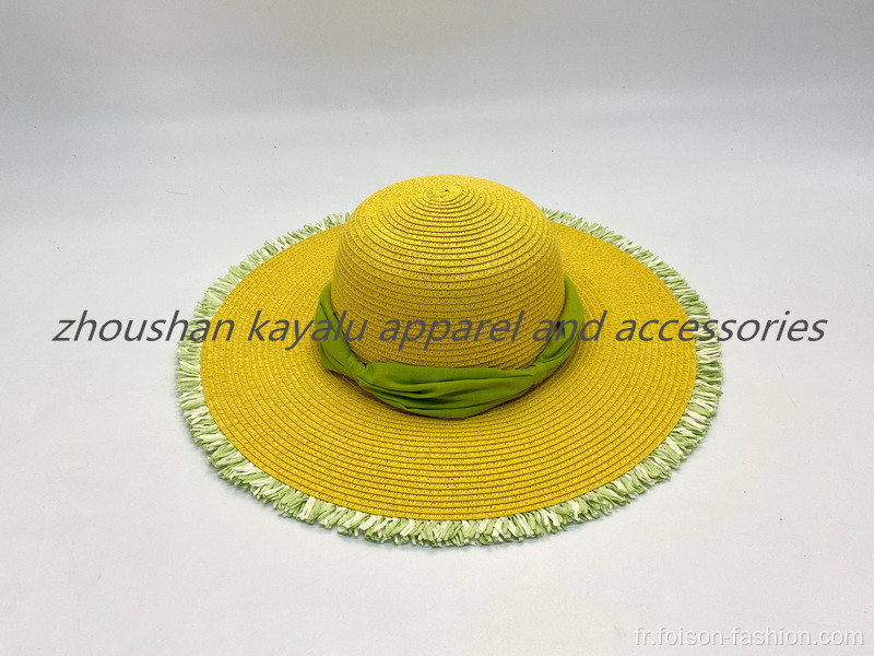 Mesdames Fashion Paille Sun Chat Hat de plage