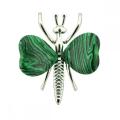 Gemstone Heart Wings Gold Gellia Butterfly Pendant et Ornement (environ 38x42 mm et coeur 20 mm)