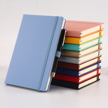 2022 Customized PU Leather Hardcover Journal Notebook with Elastic Closure and Lined Pages