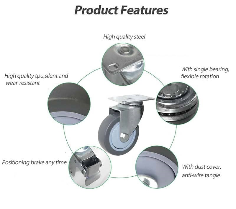 Top Brake TPR Caster