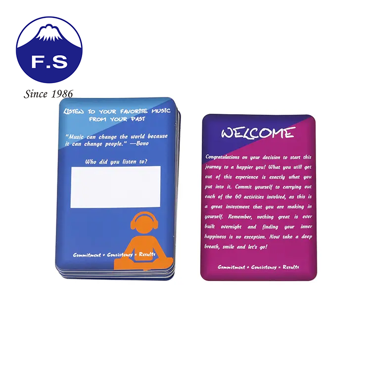 Customized Recreational Round Corner Children Activity Cards