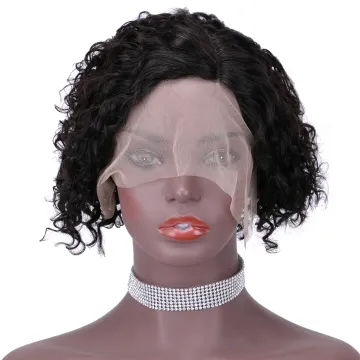 wholesale crochet braid jerry curl human hair wig for black women virgin Brazilian Hair 360 hd transparent swiss lace front wig