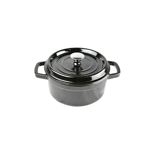 Cast Iron Round Mini Cocotte Black Color