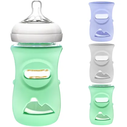 Anti-Breakage Silicone Sleeves for Avent Natural Glass Baby Bottles