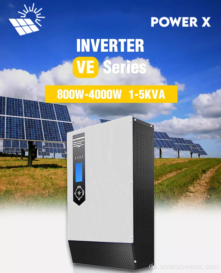 Hybrid -Solarwechselrichter mit eingebautem MPPT Solar Controller 1 kW bis 6 kW