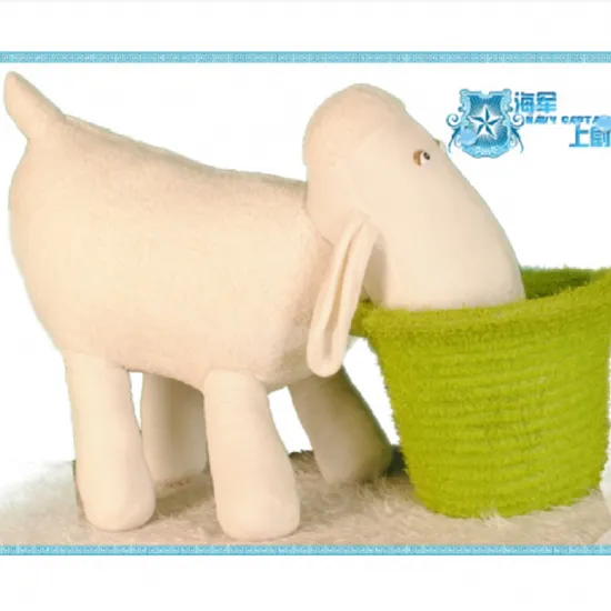 White plush Hippo drinking toy