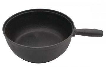 Cast iron casserole with vegetable oil coating
