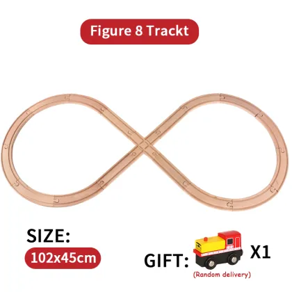 Wooden Tracks Train Set Toys Railway Magical Brio Wood Track Puzzles Educational Toys For Children's Birthday Gifts