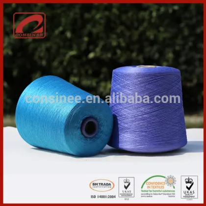 Consinee basic colored silk cashmere yarn for high end silk cashmere scarf