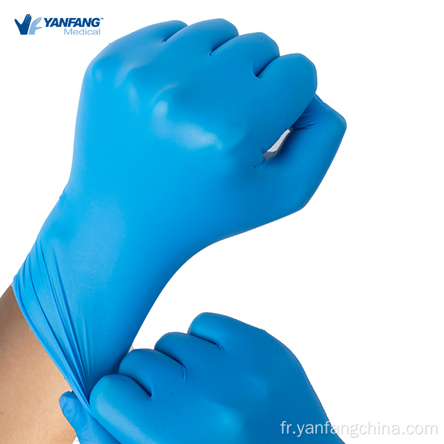 Gants de nitrile jetables en poudre mécanique