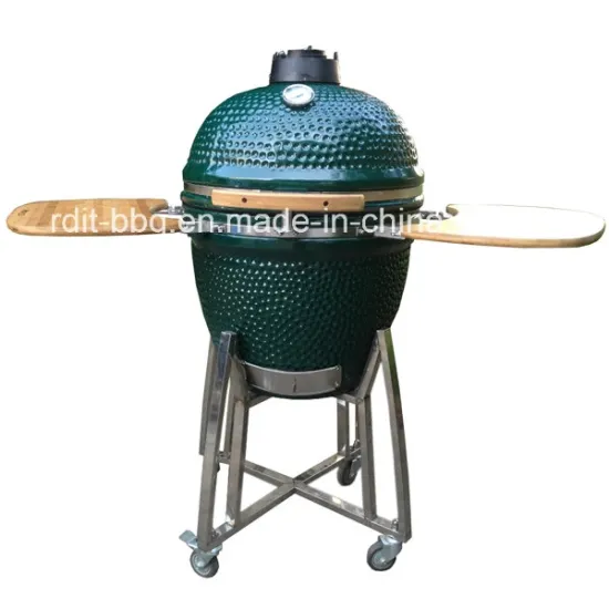 High Quality Glazed Ceramic Charcoal Kamado Grill in 24inch