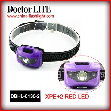 2015 New Camping LED Headlamp , ABS Material XPE + 2 Red LED Headlamp with Multi-function,outdoor head light