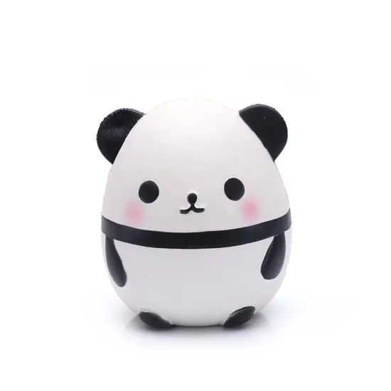 Custom High Quality Novelty Panda Bun PU Toy
