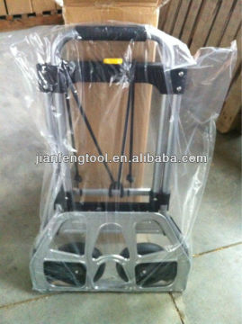 big wheels steel folding hand cart, 2 wheels foldable hand trolley