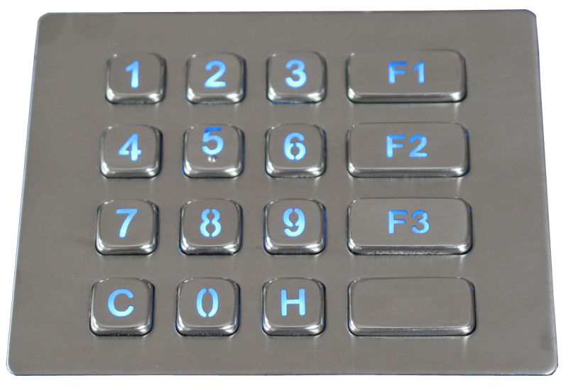IP65 Vandal Proof Vending Machine Keypad (K-TEK-A120KP-BL)