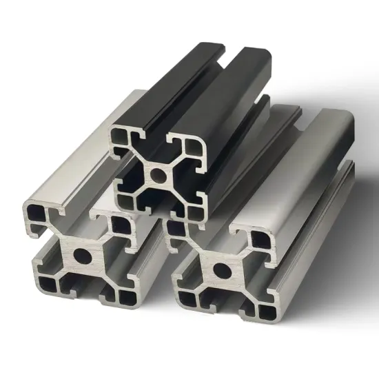 Custom 40x40 Aluminium Extrusion Profiles: 2020, 3030, 4040, 4080 T-Slot & V-Slot Frames in Black Industrial Quality