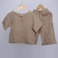 Kids Summer Linen Short Sleeve T-Shirt