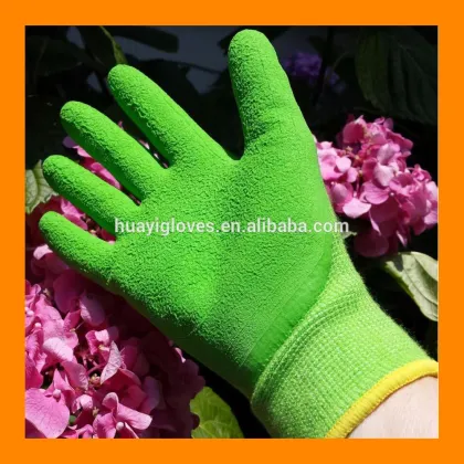 Green Palm Covered Latex Gardening Gloves Specialist Foam Latex on the Palm and Finger Tips for Maximum Dexterity