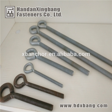 carbon steel HDG eye or O type anchor bolt made in china