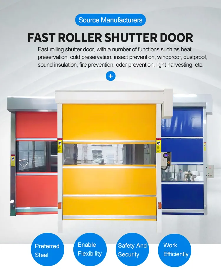 PVC high speed rolling shutter door