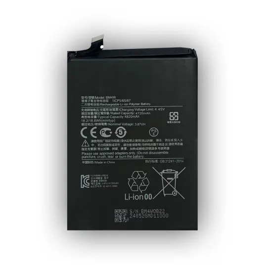 OEM Factory BM4W Battery 4820mAh for Xiaomi Mi 10T Lite 5G, Note 9 Pro 5G, M2007J17C
