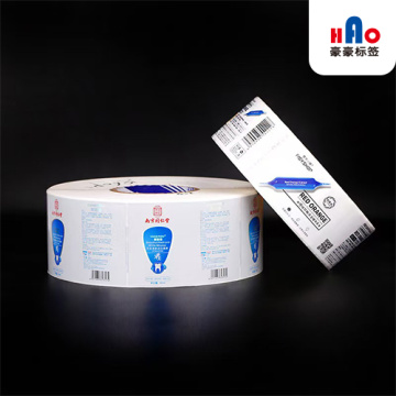 Roll printed healthcare labels